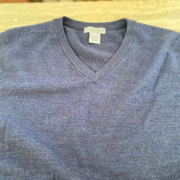 Blue Mens Vest size L Grandpa core V neck cashmere wool sweater worn twice EUC - Picture 10 of 10